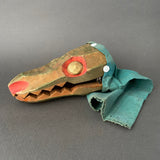 Decor-Spielzeug CROCODILE Hand Puppet ~ 1960s rare!