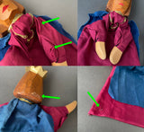 Decor-Spielzeug PRINCE Hand Puppet ~ 1960s rare!
