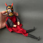 DEVIL Hand Puppet ~ Early 20th c. Punch and Judy Rare!
