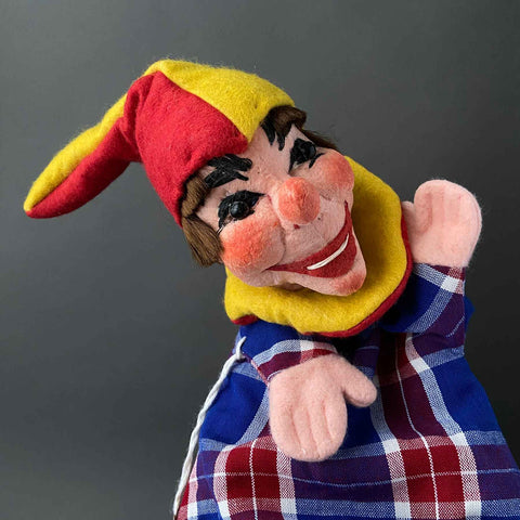 Mr Punch Hand Puppet by Curt Meissner ~ 1960s Large!