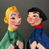 MAX and MORITZ Hand Puppets by Curt Meissner ~ 1960s Rare!