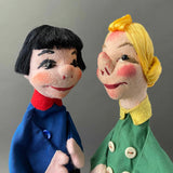 MAX and MORITZ Hand Puppets by Curt Meissner ~ 1960s