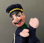 POLICEMAN Hand Puppet by Curt Meissner ~ 1960s Large!