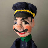 POLICEMAN Hand Puppet by Curt Meissner ~ 1960s Large!