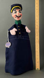 POLICEMAN Hand Puppet by Curt Meissner ~ 1960s Large!