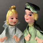 PRINCE and PRINCESS Hand Puppets by Curt Meissner ~ 1960s