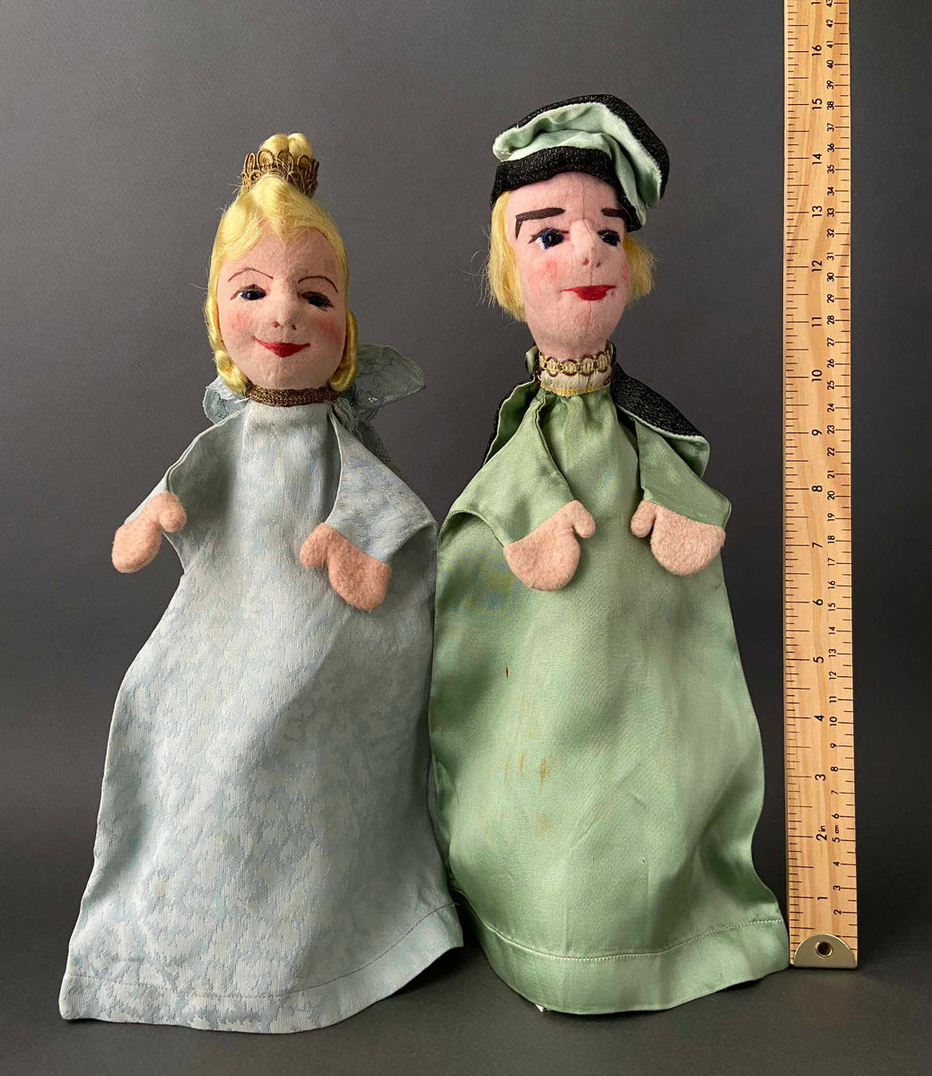 Vintage PRINCE and PRINCESS Hand Puppets by Curt Meissner ~ Germany ...