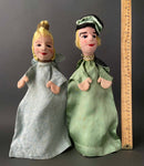 PRINCE and PRINCESS Hand Puppets by Curt Meissner ~ 1960s