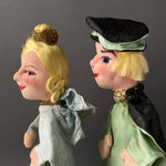 PRINCE and PRINCESS Hand Puppets by Curt Meissner ~ 1960s