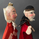 KING and QUEEN Hand Puppets by Curt Meissner ~ 1960s