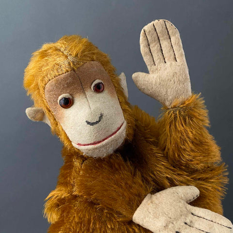 EDUCA Monkey Hand Puppet ~ 1930s Rare!