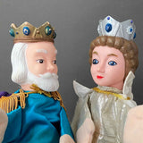 DAKIN King Friday and Queen Sara Saturday Hand Puppets ~ 1988