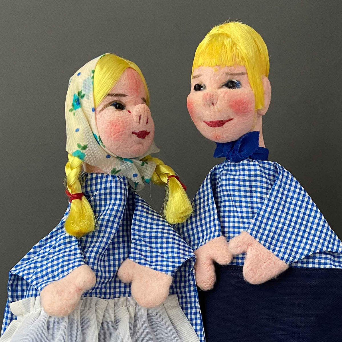 Vintage HANSEL and GRETEL Hand Puppets by Curt Meissner ~ Germany 1960s ...