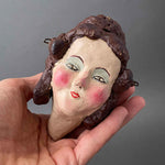 GIRL Hand Puppet Head ~ 1940s Unique!