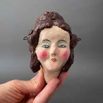 GIRL Hand Puppet Head ~ 1940s Unique!