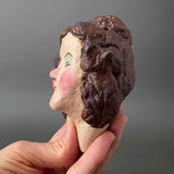 GIRL Hand Puppet Head ~ 1940s Unique!