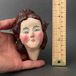 GIRL Hand Puppet Head ~ 1940s Unique!