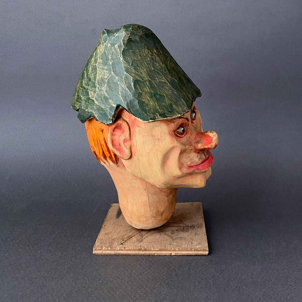 Figurehead Puppet Vintage Hand Puppet Head ~ Circa 1940s Unique! – Once Upon A Puppet