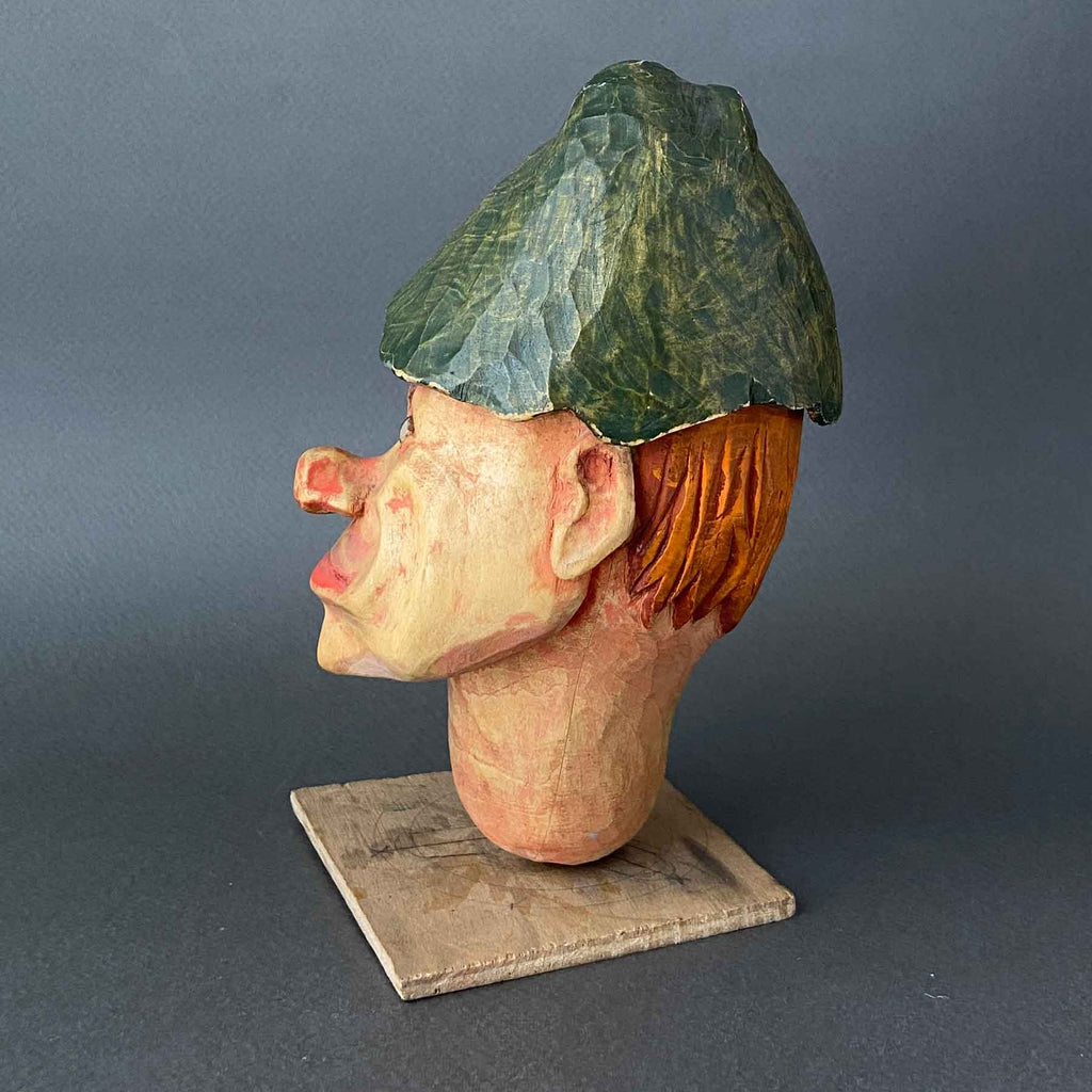 Figurehead Puppet Vintage Hand Puppet Head ~ Circa 1940s Unique! – Once Upon A Puppet
