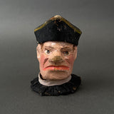 JUDGE Hand Puppet Head ~ Early 20th c. Punch and Judy