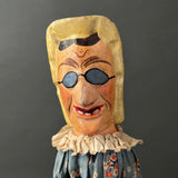 Judy Hand Puppet with Glasses ~ Early 20th c. Rare!
