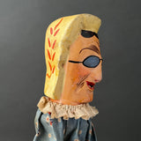Judy Hand Puppet with Glasses ~ Early 20th c. Rare!