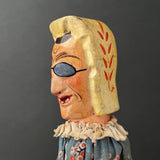 Judy Hand Puppet with Glasses ~ Early 20th c. Rare!