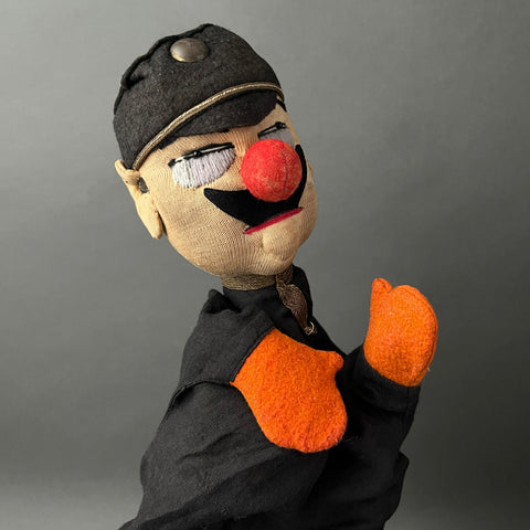 POLICEMAN Hand Puppet ~ by Edi Kallista 1920-40s Rare!