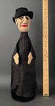 HATTED MAN Hand Puppet ~ by Edi Kallista 1920-40s Rare!