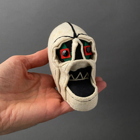 SKELETON Hand Puppet Head ~ by Edi Kallista 1920-40s Rare!