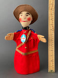 KERSA CANADIAN MOUNTY Hand Puppet ~ 1960s