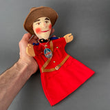 KERSA CANADIAN MOUNTY Hand Puppet ~ 1960s