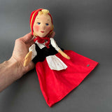 KERSA Little Red Ridding Hood Hand Puppet ~ 1960s