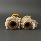 KING and QUEEN Hand Puppet Head ~ Early 20th c. Punch and Judy