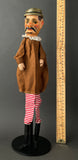 MUSTACHED MAN Hand Puppet ~ 1950s Punch and Judy