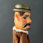 MUSTACHED MAN Hand Puppet ~ 1950s Punch and Judy