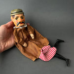 MUSTACHED MAN Hand Puppet ~ 1950s Punch and Judy