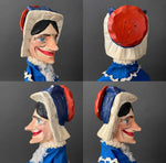 Mr Punch, Judy and the Baby Hand Puppet Set ~ Late 19th c. Rare!