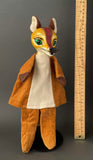 FOX Hand Puppet ~ Papier Mache 1960s