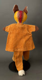 FOX Hand Puppet ~ Papier Mache 1960s