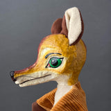FOX Hand Puppet ~ Papier Mache 1960s