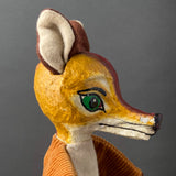 FOX Hand Puppet ~ Papier Mache 1960s