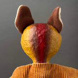 FOX Hand Puppet ~ Papier Mache 1960s