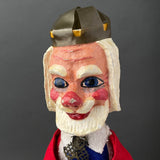 KING Hand Puppet ~ Papier Mache 1960s