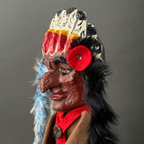 NATIVE AMERICAN Hand Puppet ~ Papier Mache 1960s