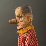PINOCCHIO Hand Puppet ~ Early 20th c. Punch and Judy Rare!