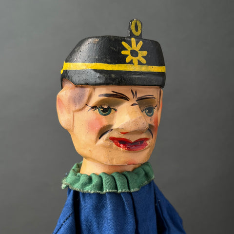 POLICEMAN Hand Puppet ~ Early 20th c. Punch and Judy