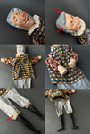 Mr PUNCH and JUDY Hand Puppets ~ Early 20th Century Rare!