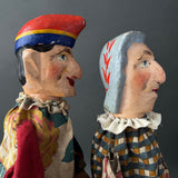 Mr PUNCH and JUDY Hand Puppets ~ Early 20th Century Rare!