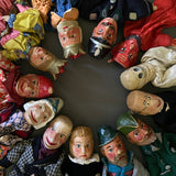 Set of 12 Punch & Judy Hand Puppets ~ Early 20th c. Rare!